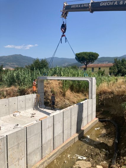 Scatolare in due pezzi - posa degli elementi superiori